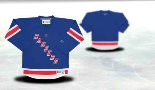 New York Rangers Youth Customized Blue Jersey