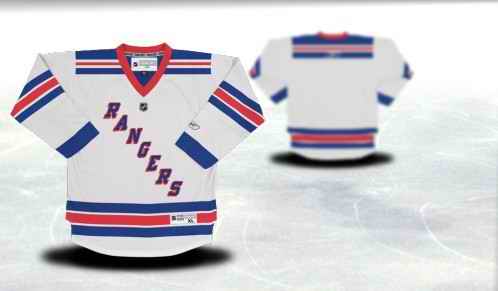 New York Rangers Youth Customized White Jersey