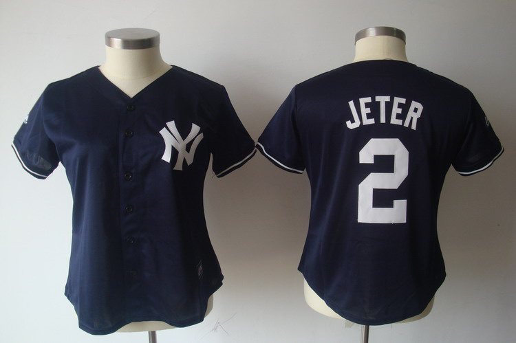 New York Yankees 2 JETER black Women Jersey