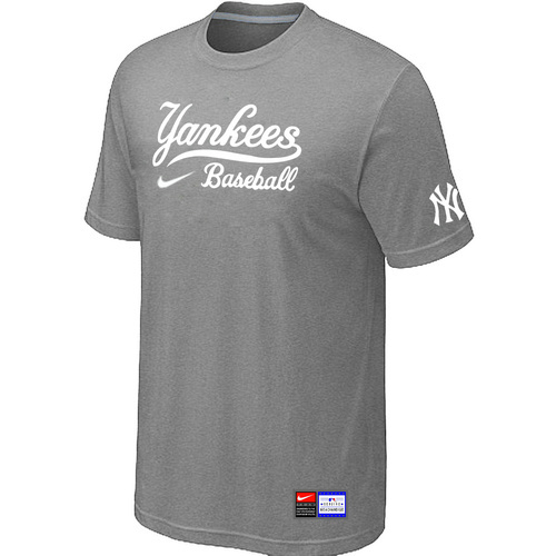 New York Yankees L.Grey Nike Short Sleeve Practice T-Shirt