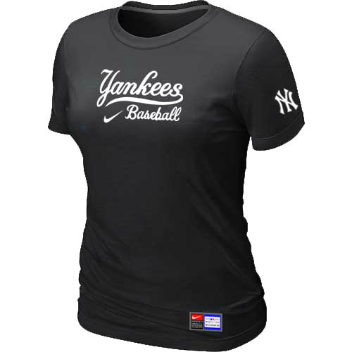 New York Yankees Nike Women's Black Short Sleeve Practice T-Shirt
