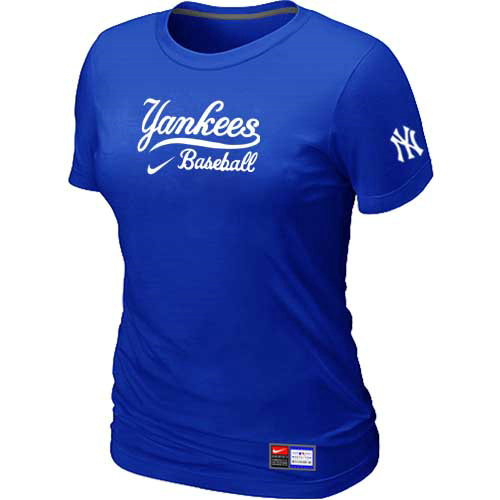 New York Yankees Nike Women's Blue Short Sleeve Practice T-Shirt