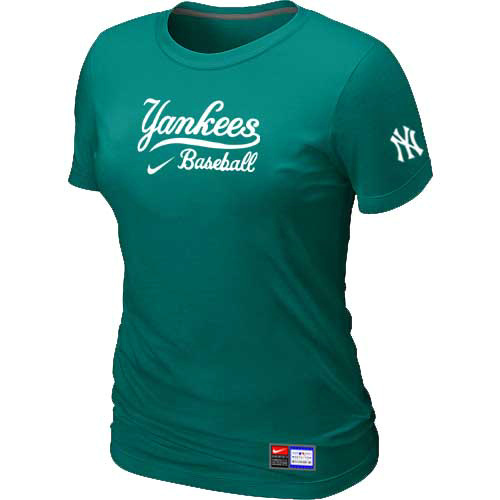 New York Yankees Nike Women's L.Green Short Sleeve Practice T-Shirt