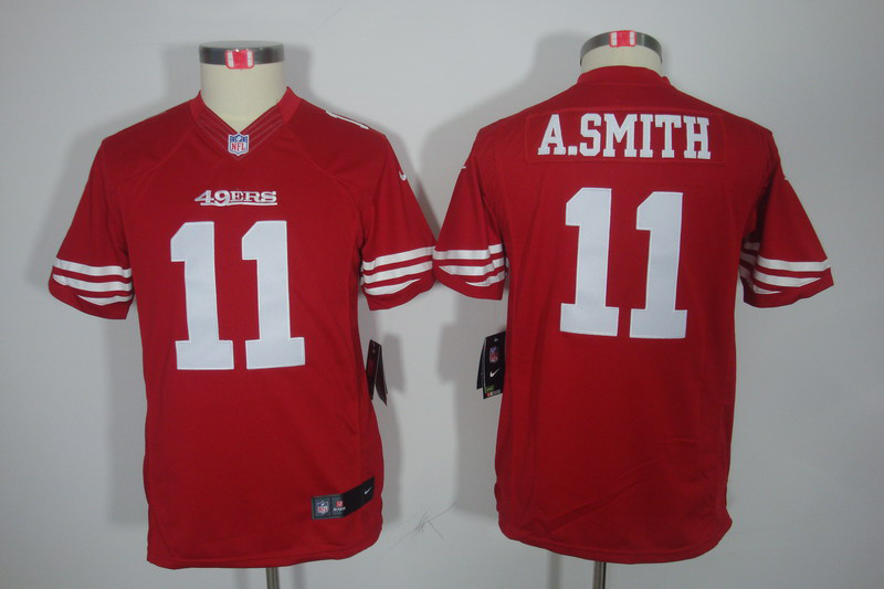 Nike 49ers 11 A.SMITH Red Kids Limited Jerseys Nike 49ers 11 A.SMITH Red Kids Limited Jerseys