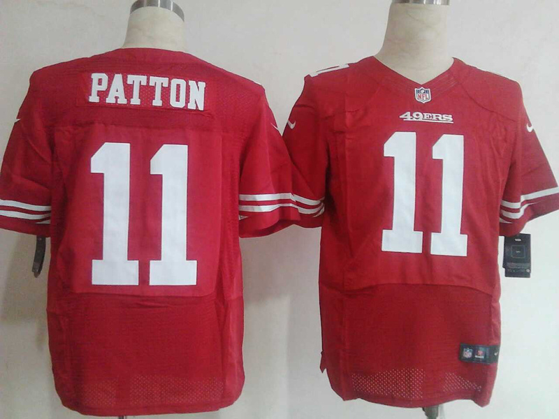 Nike 49ers 11 Patton Red Elite Jerseys