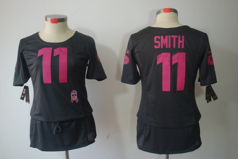 Nike 49ers 11 Smith Grey Women Elite Skirts
