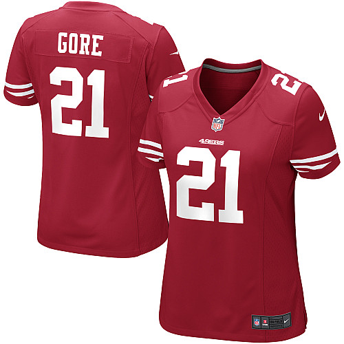 Nike 49ers 21 GORE Red Women Game Jerseys - Click Image to Close
