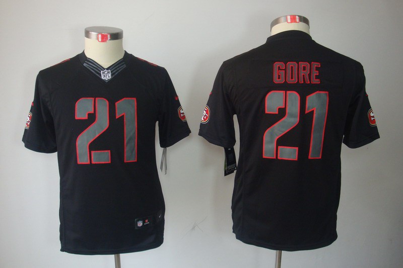 Nike 49ers 21 Gore Black Impact Kids Limited Jerseys Nike 49ers 21 Gore Black Impact Kids Limited Jerseys