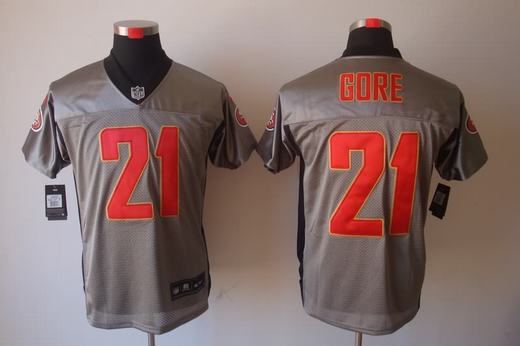 Nike 49ers 21 Gore Grey Elite Jerseys