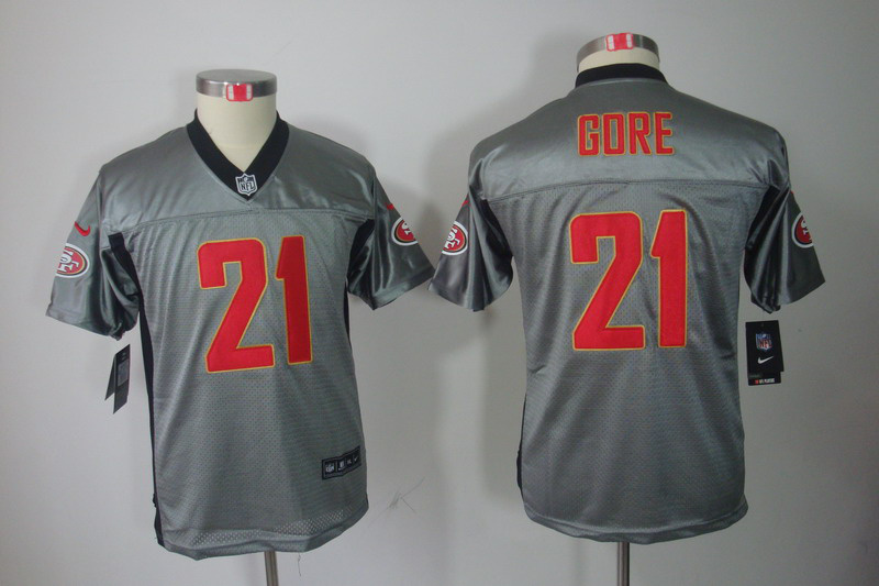 Nike 49ers 21 Gore Grey Elite Jerseys