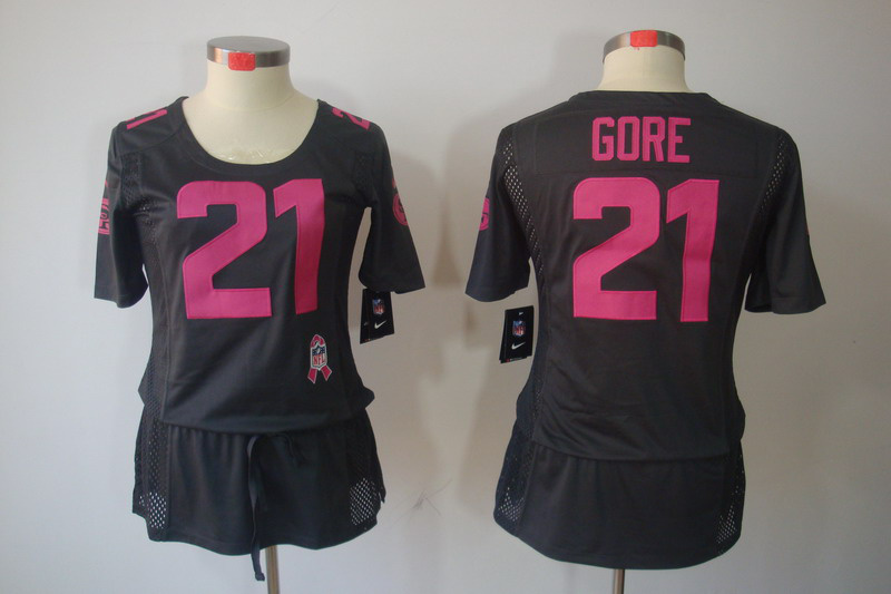 Nike 49ers 21 Gore Grey Women Elite Skirts