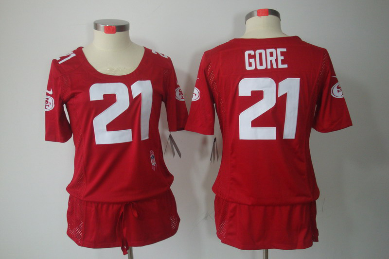 Nike 49ers 21 Gore Red Women Elite Skirts