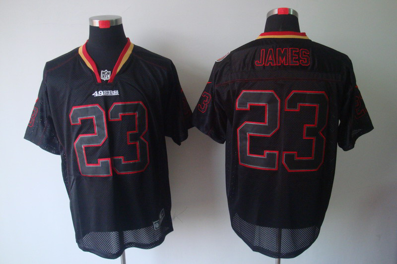 Nike 49ers 23 James Black Elite Jerseys