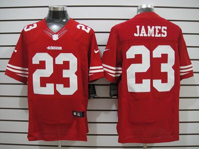 Nike 49ers 23 James Red Elite Jerseys