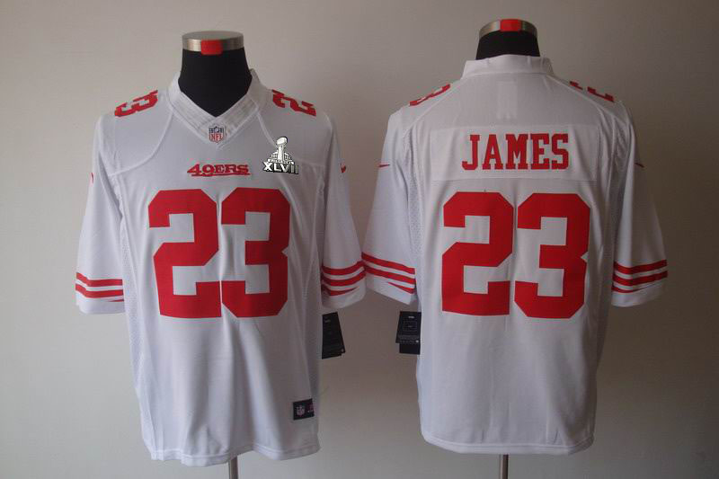 Nike 49ers 23 James White Limited 2013 Super Bowl XLVII Jersey