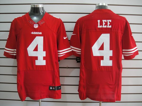 Nike 49ers 4 Lee Red Elite Jerseys
