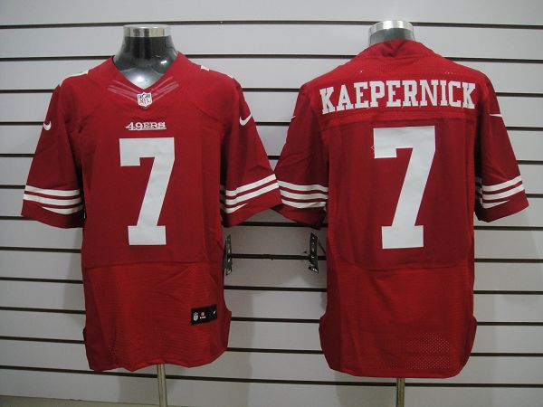 Nike 49ers 7 KAEPERNICK Red Elite Jerseys