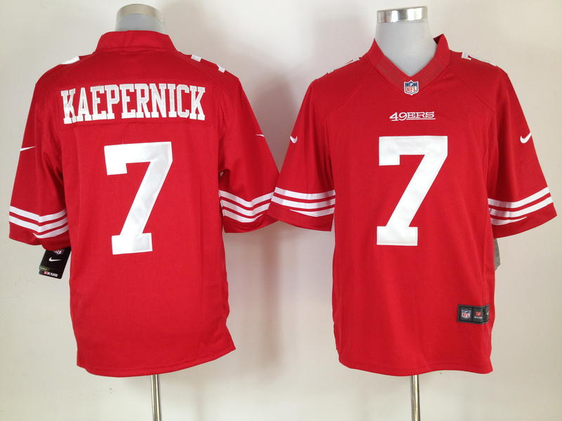 Nike 49ers 7 KAEPERNICK Red Limited Jerseys