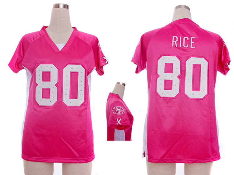 Nike 49ers 80 Rice Pink Women Draft Him II Top Jerseys Nike 49ers 80 Rice Pink Women Draft Him II Top Jerseys