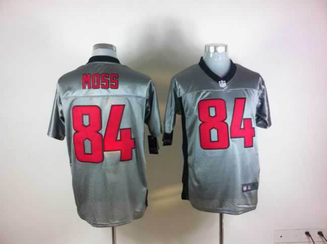 Nike 49ers 84 Moss Grey Elite Jerseys