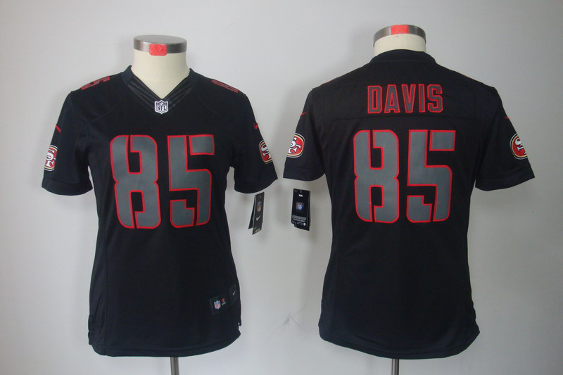 Nike 49ers 85 Davis Black Impact Women Limited Jersey Nike 49ers 85 Davis Black Impact Women Limited Jersey