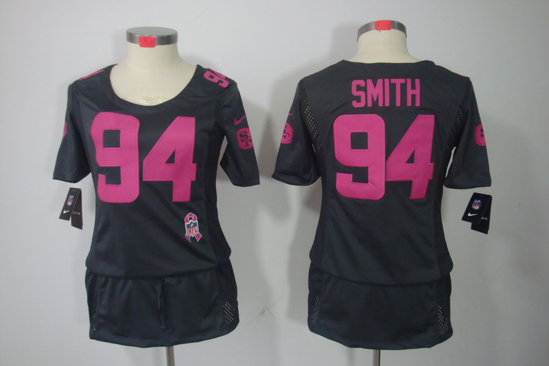 Nike 49ers 94 Smith Grey Women Elite Skirts