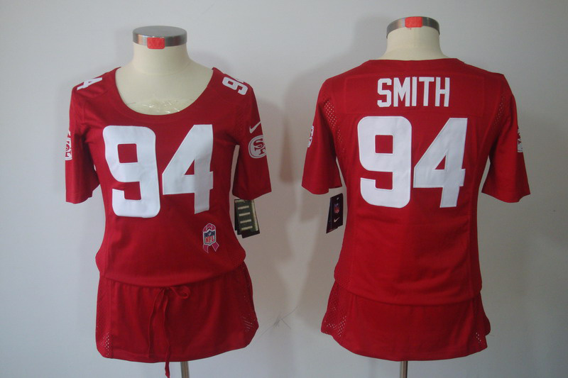Nike 49ers 94 Smith Red Women Elite Skirts - Click Image to Close