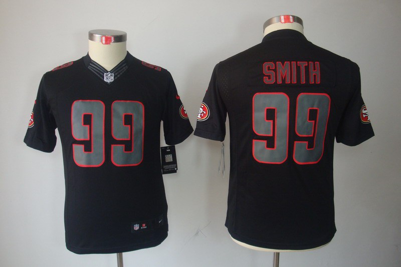 Nike 49ers 99 Smith Black Impact Kids Limited Jerseys Nike 49ers 99 Smith Black Impact Kids Limited Jerseys