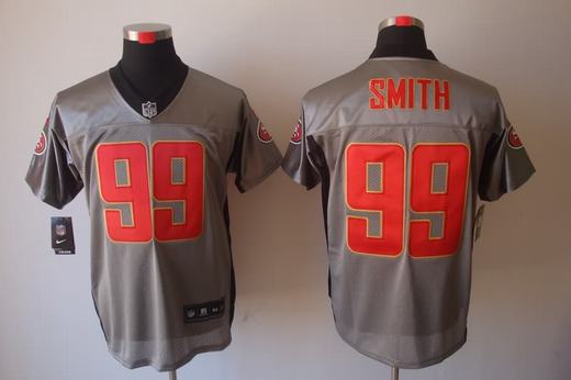Nike 49ers 99 Smith Grey Elite Jerseys
