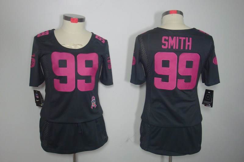 Nike 49ers 99 Smith Grey Women Elite Skirts