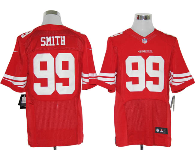 Nike 49ers SMITH 99 Red Elite Jerseys
