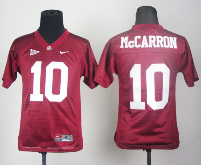 Nike Alabama Crimson Tide AJ McCarron 10 Crimson Kids Jersey
