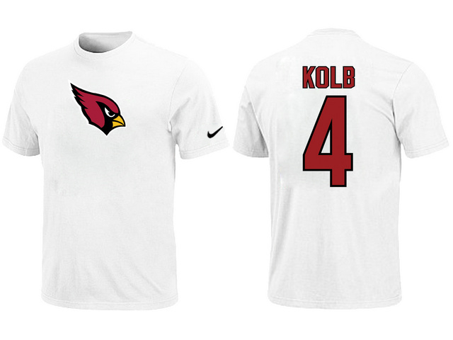Nike Arizona Cardinals 4 Kolb Name & Number T-Shirt White