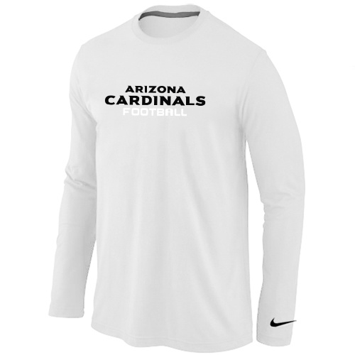 Nike Arizona Cardinals Authentic font Long Sleeve T-Shirt White