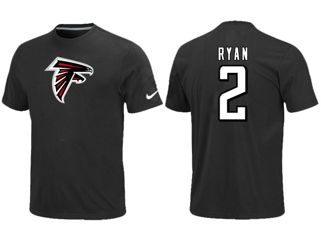 Nike Atlanta Falcons 2 ryan Name & Number T-Shirt Black