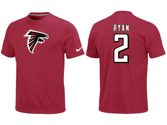 Nike Atlanta Falcons 2 ryan Name & Number T-Shirt Red