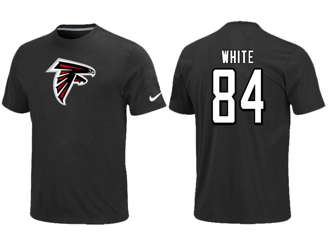 Nike Atlanta Falcons 84 white Name & Number T-Shirt Black