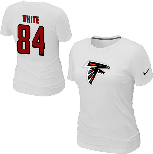 Nike Atlanta Falcons 84 white Name & Number Women's T-Shirt White