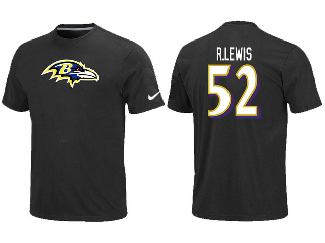 Nike Baltimore Ravens 52 R.LEWIS Name & Number T-Shirt