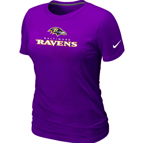 Nike Baltimore Ravens Authentic Logo Women's T-Shirt purple