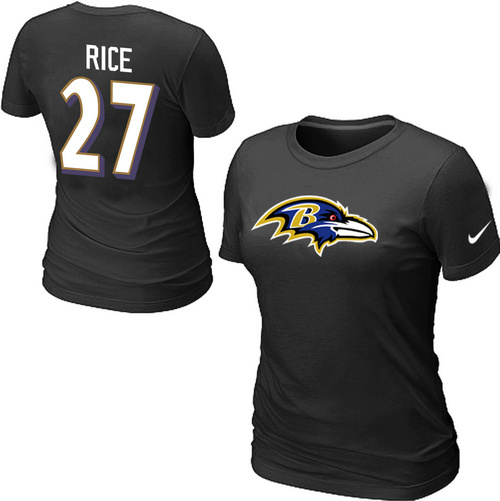 Nike Baltimore Ravens Ed Reed Name & Number Women's T-Shirt Black