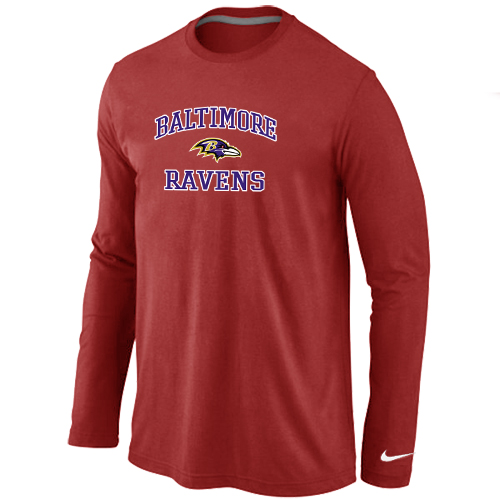 Nike Baltimore Ravens Heart & Soul Long Sleeve T-Shirt RED