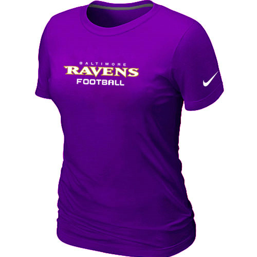 Nike Baltimore Ravens Sideline Legend Authentic Font Women's T-Shirt PURPLE
