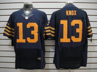 Nike Bears 13 Knox Blue& orange number Elite Jerseys