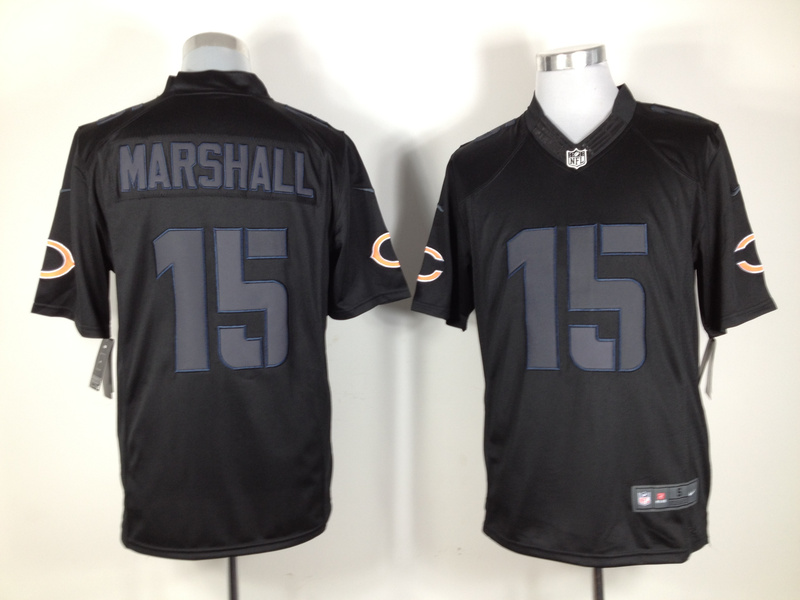 Nike Bears 15 Marshall Black Impact Limited Jersey