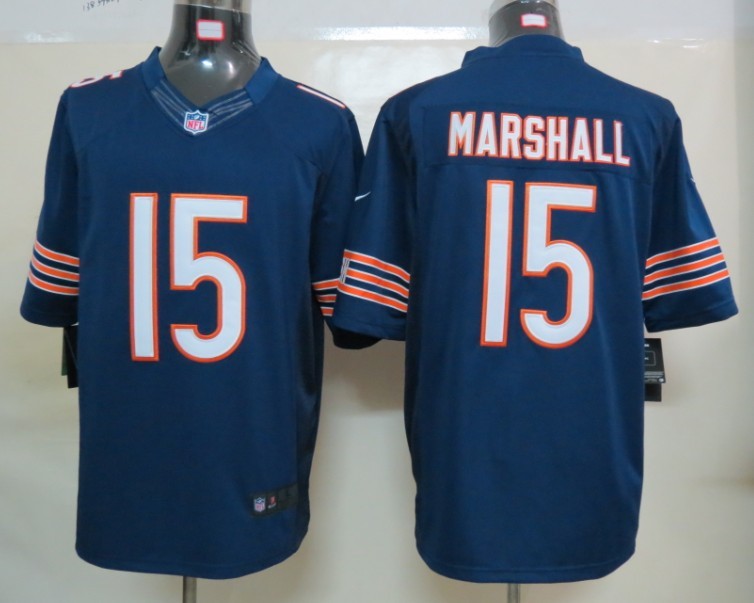 Nike Bears 15 Marshall Blue Limited Jerseys