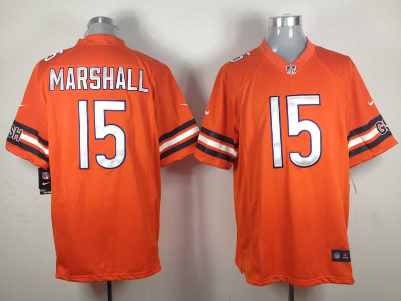 Nike Bears 15 Marshall Orange Limited Jerseys