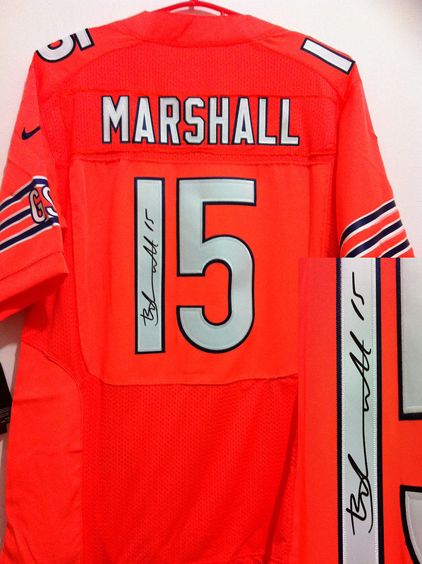 Nike Bears 15 Marshall Orange Signature Edition Jerseys