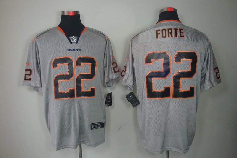 Nike Bears 22 Forte Lights Out Grey Elite Jerseys