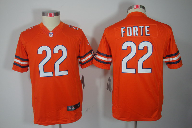 Nike Bears 22 Forte Orange Kids Limited Jerseys